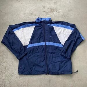 Vintage 90s Nike Windbreaker Logo Swoosh Blue Full Zipper Jacket